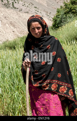 Gesichter von Pakistan in die Northern Frontier District von Baltistan und das Dorf Hushe Stockfoto