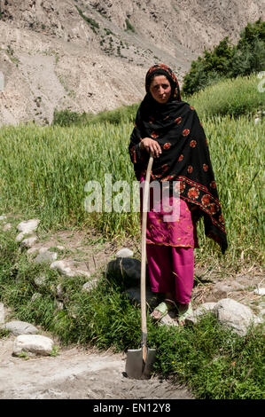 Gesichter von Pakistan in die Northern Frontier District von Baltistan und das Dorf Hushe Stockfoto