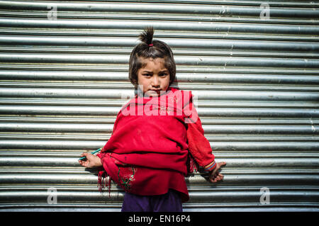 Nepalesische Mädchen in einem Himalaya-Nepal Stockfoto