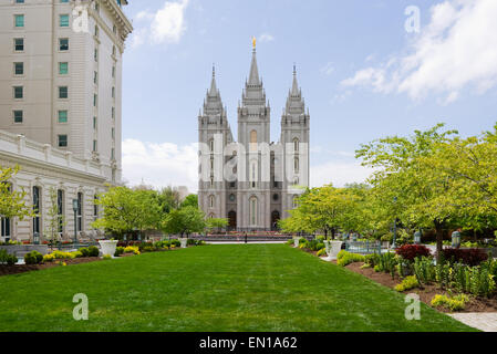 Salt-Lake-Tempel in Salt Lake City, Utah Stockfoto