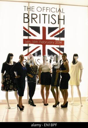 Britische Plus Size Fashion Wochenende Fashion Show-Februar London 2014 Stockfoto
