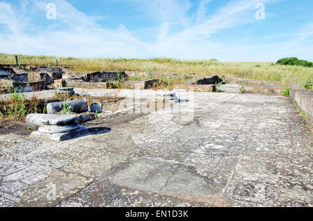 Ruinen der Villa Pisoes, Portugal Stockfoto