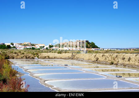 Castro Marim Salinen, Portugal Stockfoto