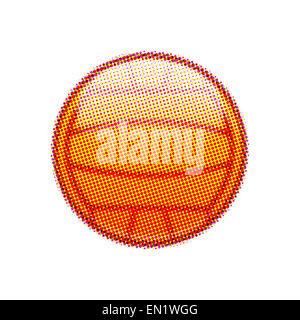 Sport ball Halbton auf weißem Hintergrund. Orange Ball Punkte. Volleyball. Wasserball ball Stockfoto
