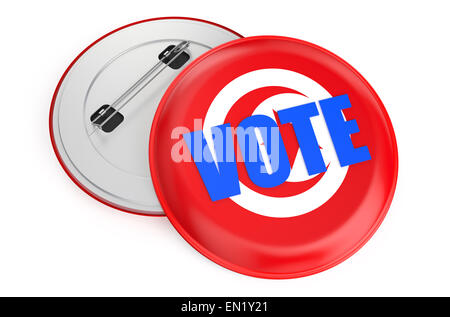 Wahlen in der Türkei Konzept isoliert auf weißem Hintergrund Stockfoto