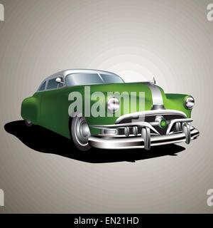 Alten Oldtimer auf Hintergrund isoliert. Vektor-illustration Stock Vektor