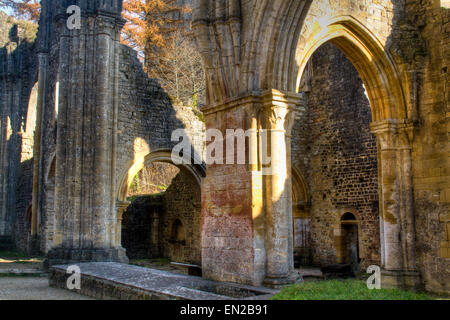 Ruinen der Abtei von Orval in Belgien Stockfoto