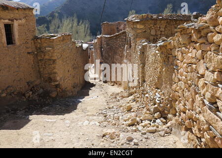 Die Straßen von Berber-Dorf Sidi Hassain im hohen Atlasgebirge, Marokko Stockfoto