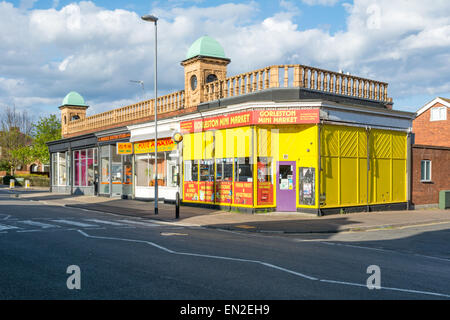 Parade der Geschäfte in Gorleston-on-Sea, Norfolk, Großbritannien Stockfoto