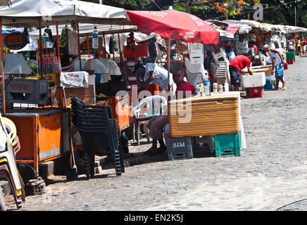 Olinda, Recife, Pernambuco, Brasilien, Straßenmarkt Stockfoto