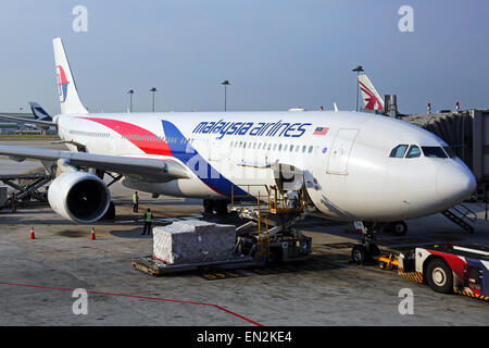 Malaysia Airlines Flugzeuge am Flughafen KLIA, Kuala Lumpur, Malaysia Stockfoto