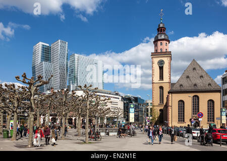 Großen Platz an der Hauptwache (Wachhaus) in der Innenstadt von Frankfurt Main, Deutschland Stockfoto