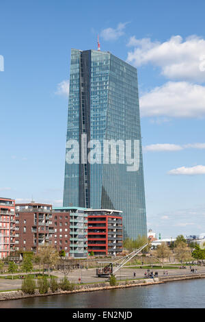 Neubau der Europäischen Zentralbank (EZB) in Frankfurt Main, Deutschland Stockfoto