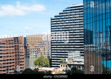 Skyline von Melbourne aus dem Intercontinental Rialto, Melbourne, Australien Stockfoto