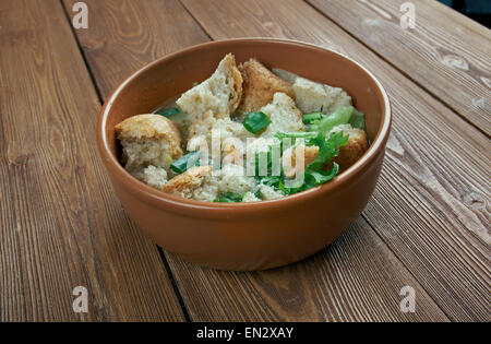 Brotsuppe - fränkische Brotsuppe Stockfoto