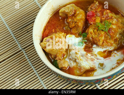 Murgh Dopiaza - persischen Bedeutung einer südasiatischen Curry-Gericht. Stockfoto