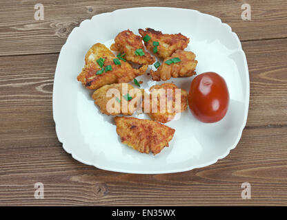 Buffalo Popcorn Chicken Stockfoto