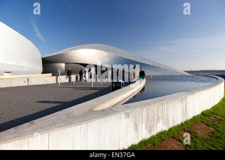 Der Eingang zum National Aquarium Dänemark, Den Blå Planet, Blue Planet Aquarium, Kopenhagen, Dänemark Stockfoto