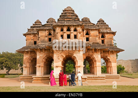 Lotus Mahal, Hampi, Karnataka, Indien Stockfoto