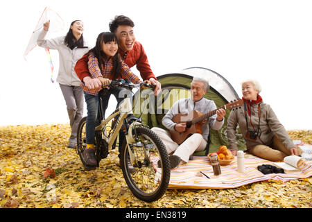 Glücklich Familienausflüge Stockfoto