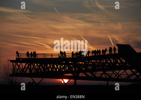 Aussichtsplattform auf der Festung Ehrenbreitstein, Koblenz, Rheinland-Pfalz, Deutschland Stockfoto