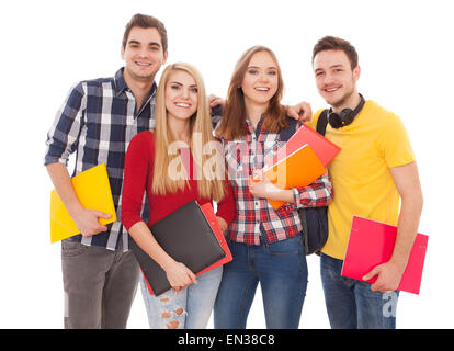 Gruppe von fröhlichen Studenten Stockfoto