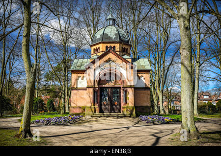 Bergner Mausoleum, Grabkapelle für den Gründer von Bergedorf Eisen arbeitet, Wilhelm Bergner, alten Friedhof, Lohbrügge, Hamburg Stockfoto