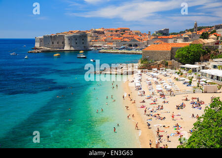 Panoramablick auf die Altstadt von Dubrovnik, Kroatien Stockfoto
