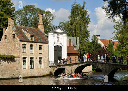 Belgien, Brügge, Begijnhof Stockfoto