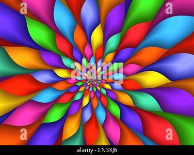 Schöne psychedelische Regenbogen Spirale Stockfoto