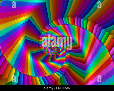 Schöne psychedelische Regenbogen Spirale Stockfoto