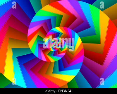 Schöne psychedelische Regenbogen Spirale Stockfoto