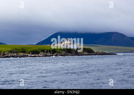 Hoy niedrigen Leuchtturm von Alan Stevenson, 1851, Graemsay, Hoy Sound, Orkney Inseln, Schottland Stockfoto