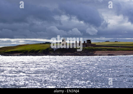 Hoy niedrigen Leuchtturm von Alan Stevenson, 1851, Graemsay, Hoy Sound, Orkney Inseln, Schottland Stockfoto