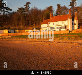 Ramsholt Arms Pub Winter Sonnenuntergang, River Deben, Ramsholt