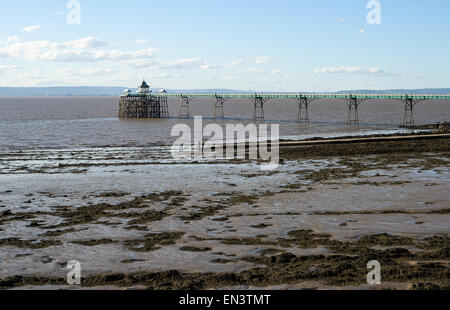 Die viktorianischen Pier in Clevedon in North Somerset. 1869 eröffnete ist der Pier eines der frühesten Beispiele des Landes Stockfoto