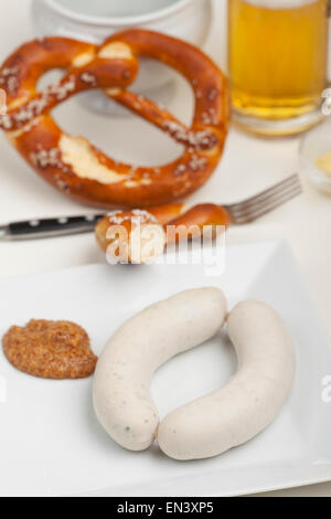 bayerische Weißwurst Stockfoto