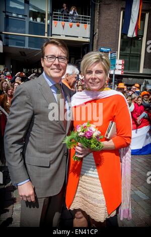 Dordrecht, Niederlande. 27. April 2015. Prinzessin Laurentien Und Prinz Constantijn besuchen die Königstag Feier in Dordrecht, Niederlande, 27. April 2015. Bildnachweis: Dpa picture Alliance/Alamy Live News Stockfoto