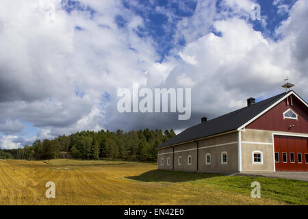 Landwirtschaftliche Scheune in Schweden Stockfoto