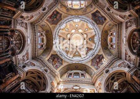 Italien Piemont Turin Piazza Castello - die Kirche von San Lorenzo - die Kuppel Stockfoto