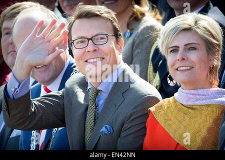 Dordrecht, Niederlande. 27. April 2015. Prinzessin Laurentien Und Prinz Constantijn besuchen die Königstag Feier in Dordrecht, Niederlande, 27. April 2015. Bildnachweis: Dpa picture Alliance/Alamy Live News Stockfoto