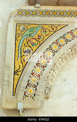 Amalfi, Italien. 12. Jahrhundert Mosaik Fragment in den Kreuzgang der Duomo di Sant'Andrea - Kathedrale von St Andrew angezeigt Stockfoto