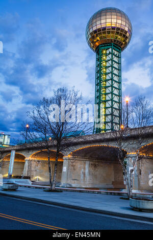 Sunsphere in Weltausstellung Park, Knoxville, Tennessee. Stockfoto