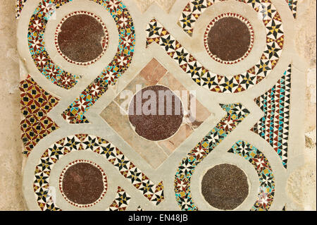 Amalfi, Italien. 12. Jahrhundert Mosaik Fragment in den Kreuzgang der Duomo di Sant'Andrea - Kathedrale von St Andrew angezeigt Stockfoto