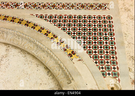 Amalfi, Italien. 12. Jahrhundert Mosaik Fragment in den Kreuzgang der Duomo di Sant'Andrea - Kathedrale von St Andrew angezeigt Stockfoto