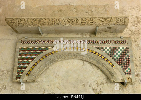 Amalfi, Italien. 12. Jahrhundert Mosaik Fragment in den Kreuzgang der Duomo di Sant'Andrea - Kathedrale von St Andrew angezeigt Stockfoto