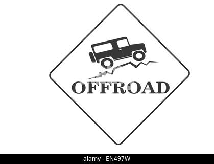 Vintage alte Offroad-Zeichen - Vektor animation Stockfoto