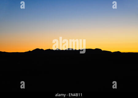 Sonnenuntergang an der Namib Naukluft Lodge, Solitaire, Namib Wüste, Republik Namibia Stockfoto