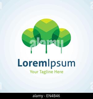 Baum Wald Eco grüne Umwelt Natur Vektor-Logo Symbol Stock Vektor
