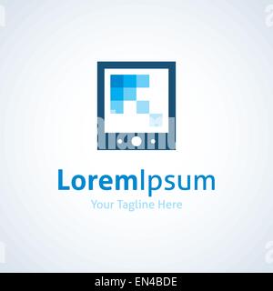 Tablet-Pfeil-Erhöhung herauf Anwendungssymbol Form Vektor-logo Stock Vektor